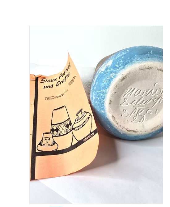 Sioux Vase Pottery Handmade by Lakota Indian Artists Rapid City, South Dakota