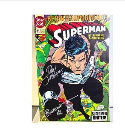 Superman DC Comics 1993 Signed by Jurgens Breeding