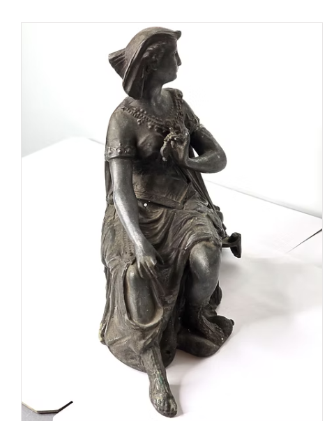 1800s Victorian Sculpture Metal Women