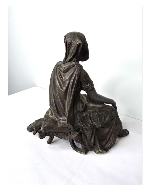 1800s Victorian Sculpture Metal Women