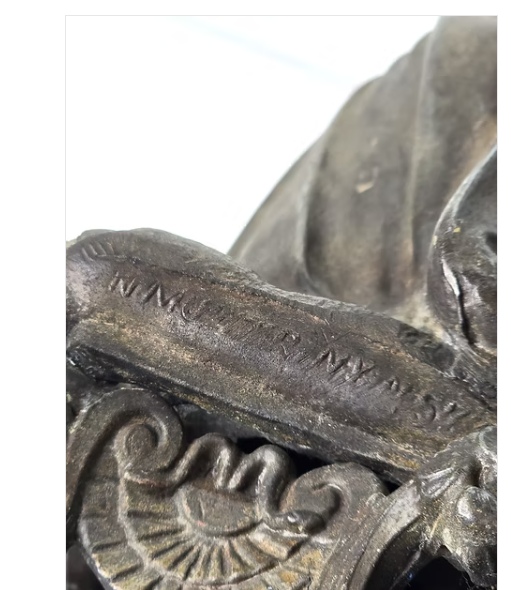 1800s Victorian Sculpture Metal Women