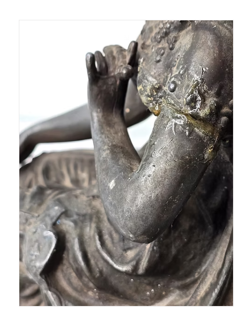 1800s Victorian Sculpture Metal Women