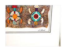 Turtle Mixed Media Art Original Signed by Artist Deborah Stowell