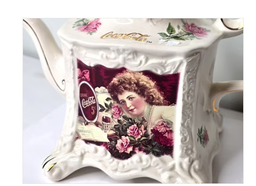 Vintage Coca Cola Tea Pot Crown Dorset Staffordshire Fine Ceramics