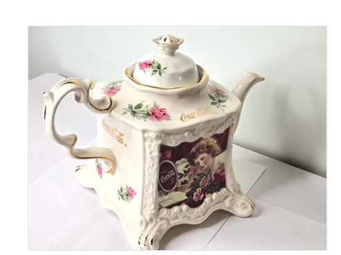 Vintage Coca Cola Tea Pot Crown Dorset Staffordshire Fine Ceramics
