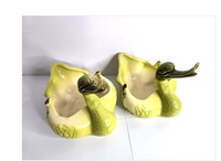 Swans 1940s Hull Pottery Ceramic Glazed Trinket Dish or Planter Signed No. 80