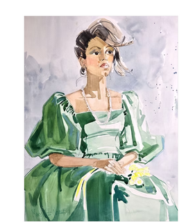 The Formal and Afternoon Paintings Original Artwork Watercolor