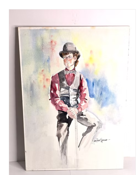 Yankee Doodle Painting Original Artwork Watercolor