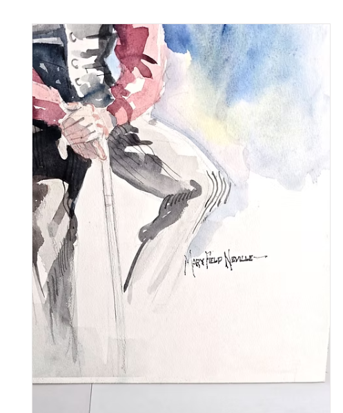 Yankee Doodle Painting Original Artwork Watercolor