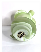 Vintage Pitcher Kanawaha Small Green Glass Vase, West Virginia