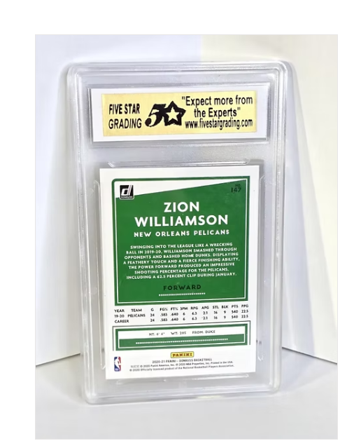 Zion Williamson Basketball Card 2020 Panini Donruss No. 147