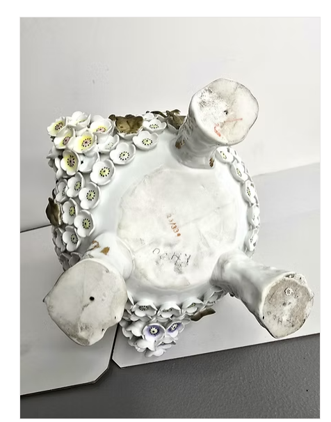 Art Pitcher Elaborate Handcrafted 18k Gold Trim - Very Rare