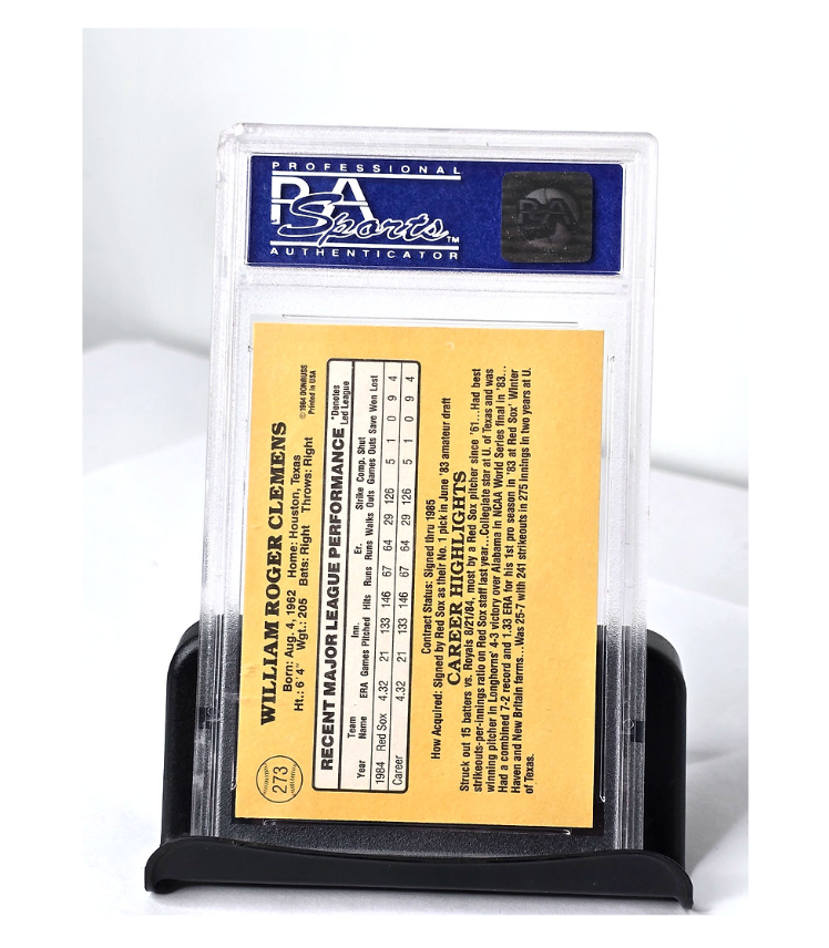 Roger Clemens Boston Red Sox Card 1985 Donruss PSA Graded
