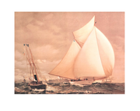 JOHN G. TYLER “Victorious Volunteer” L. Prang & Co 1887 Chromolitho Gold Frame