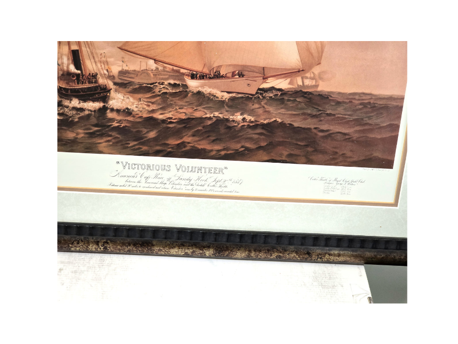 JOHN G. TYLER “Victorious Volunteer” L. Prang &amp; Co 1887 Chromolitho Gold Frame