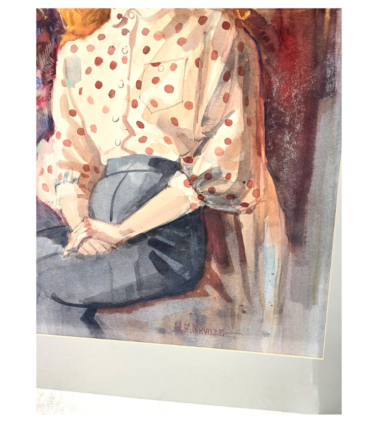 Casual Day at Home Painting Signed by Artist