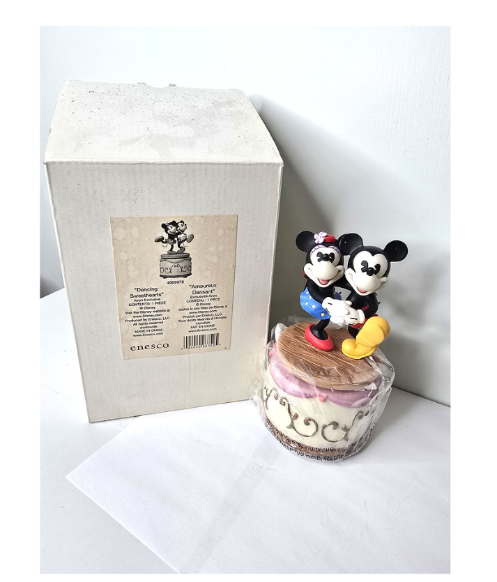 Disney Sweethearts Musical Figurines Mickey Minnie Enesco Avon Exclusive