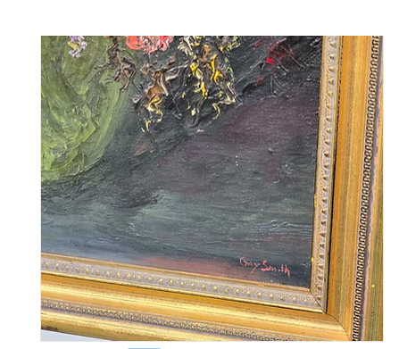 Fine Art Floral Oil Painting Original Signed by Artist Gay Smith