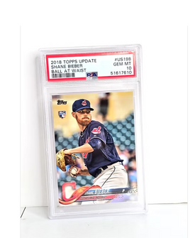 Shane Bieber Rookie Baseball Card Cleveland 2018 Topps No. US198