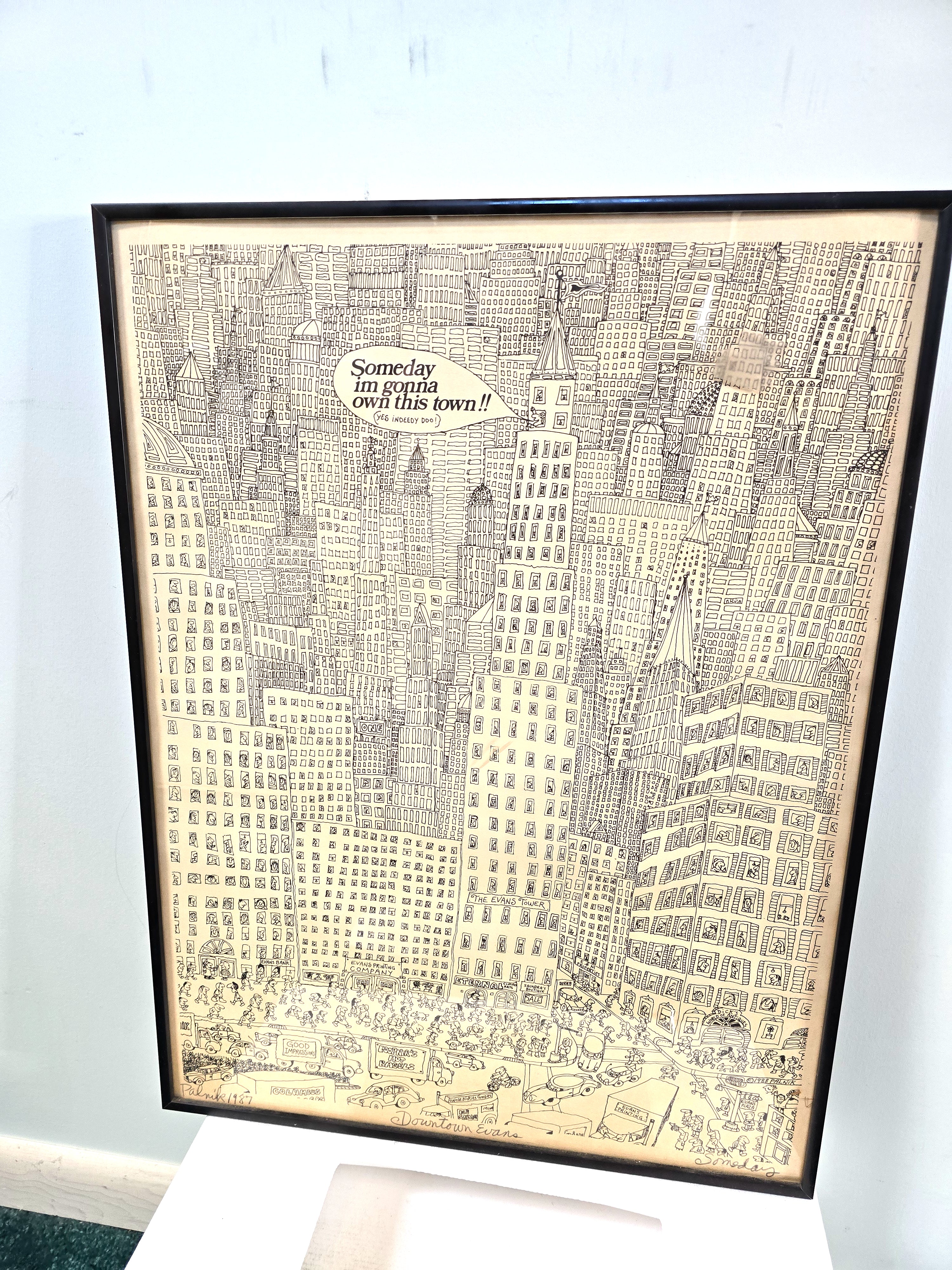 Sketch Illustration Signed by Paul Palnik, Artist Print