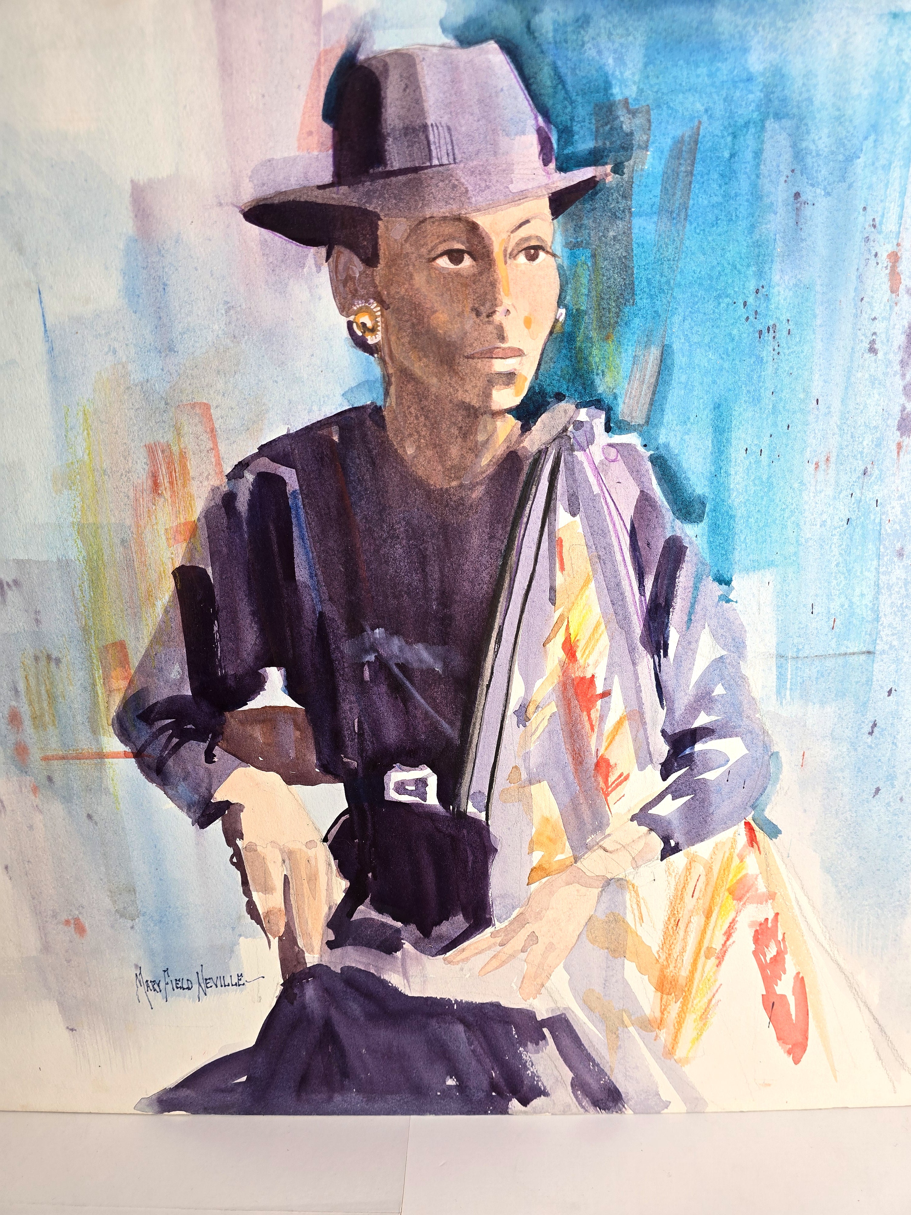 Sophistication Painting Original Artwork Watercolor