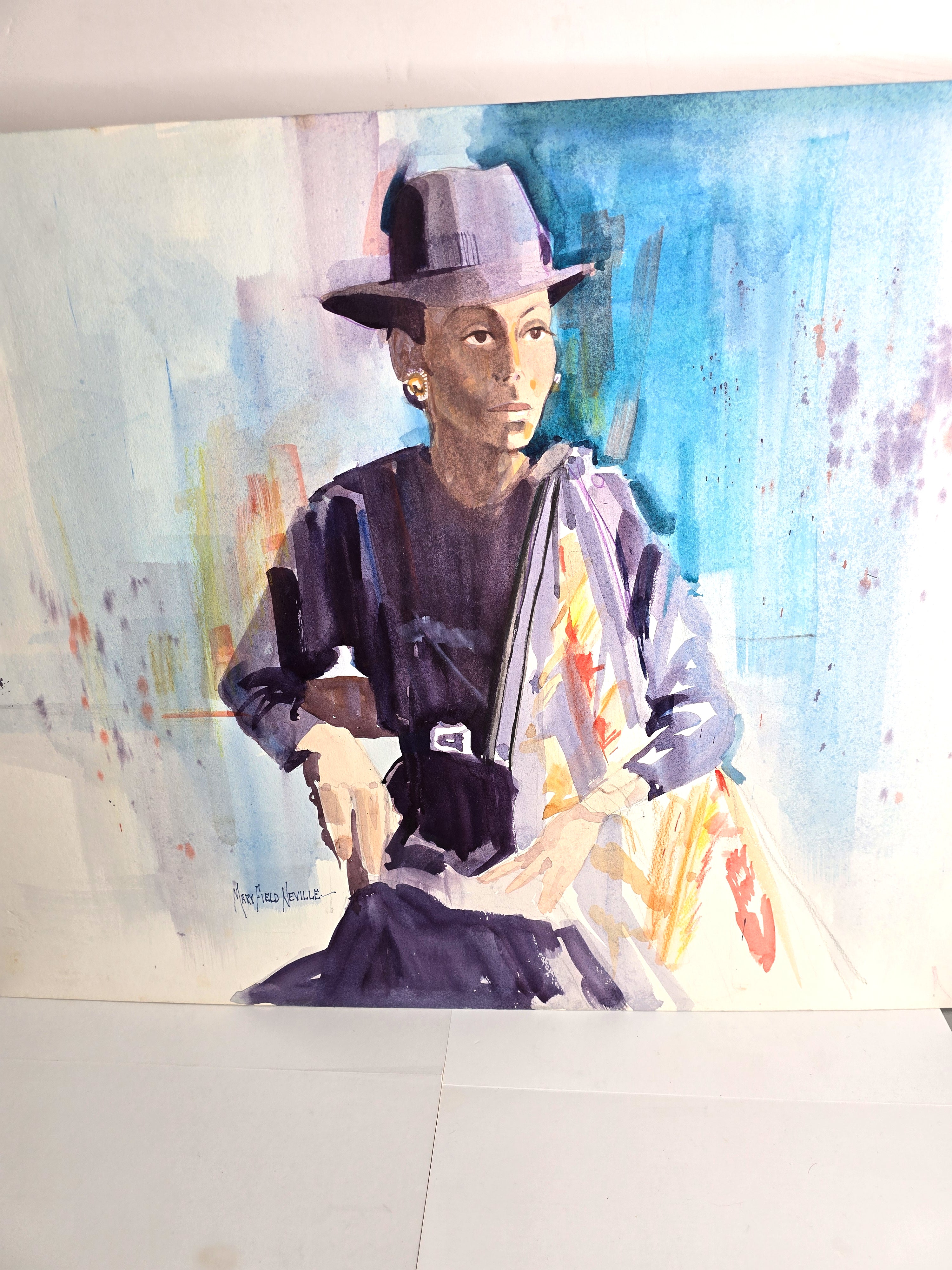 Sophistication Painting Original Artwork Watercolor