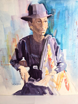 Sophistication Painting Original Artwork Watercolor