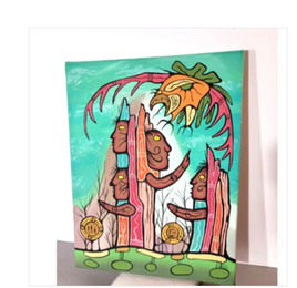 Spirits of the Woods Signed Painting by Duncan Neganigwane Pheasant