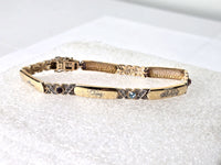 Vintage Sterling Silver Bracelet with Gemstones