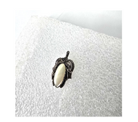 Antique Jewelry Sterling Silver Pendant Oval Pearl