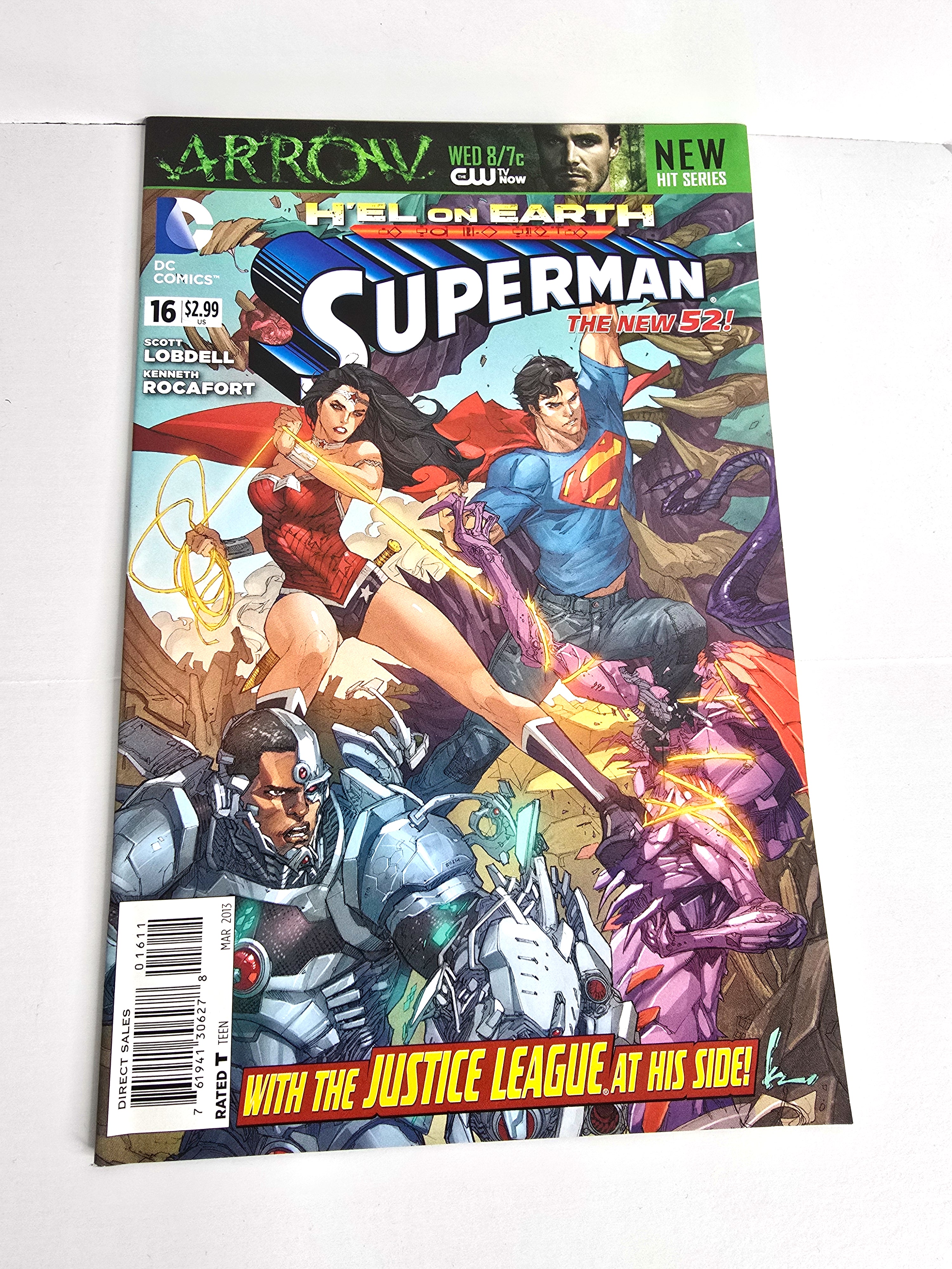 Superman Hell on Earth Justice League DC Comic Book March 2013 Volume 16