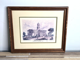 Tennessee State Capitol in Nashville 1980 H. Bosse Print Wall Art Decor