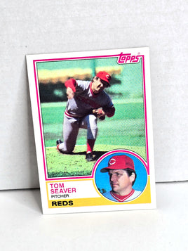 Tom Seaver Reds Baseball Card 1983 Topps No. 580