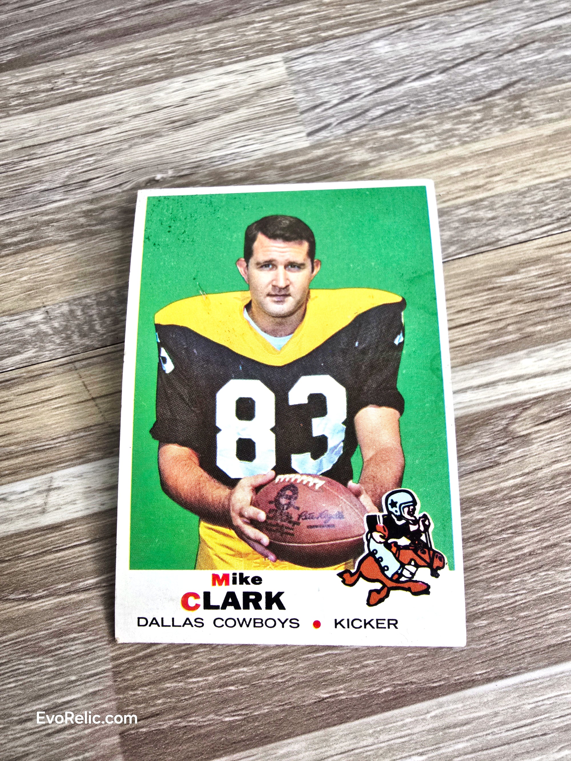 Topps 1969 Cowboys Football Card Mike Clark No 188