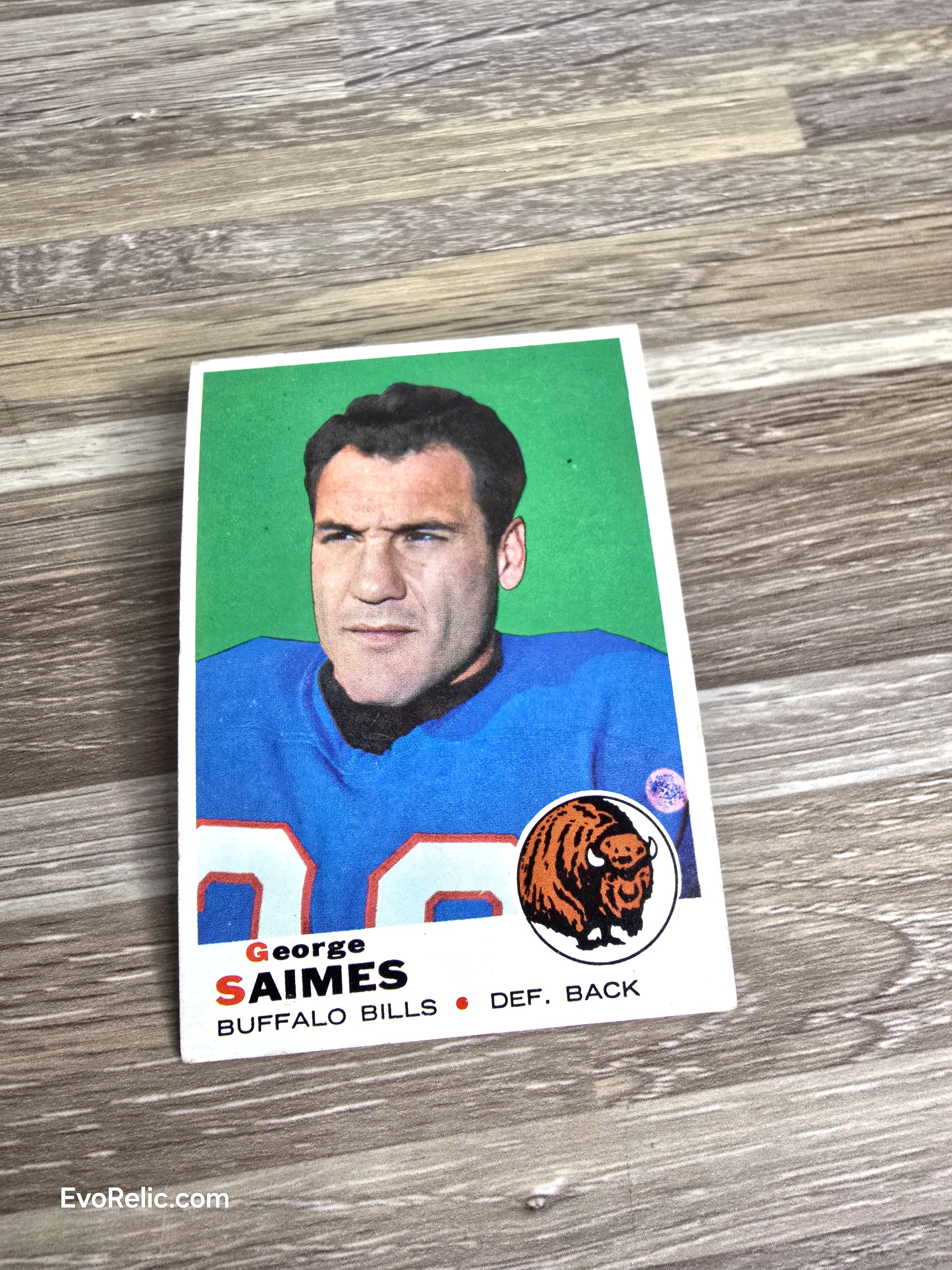Topps 1969 Football Card George Saimes Bills No 142