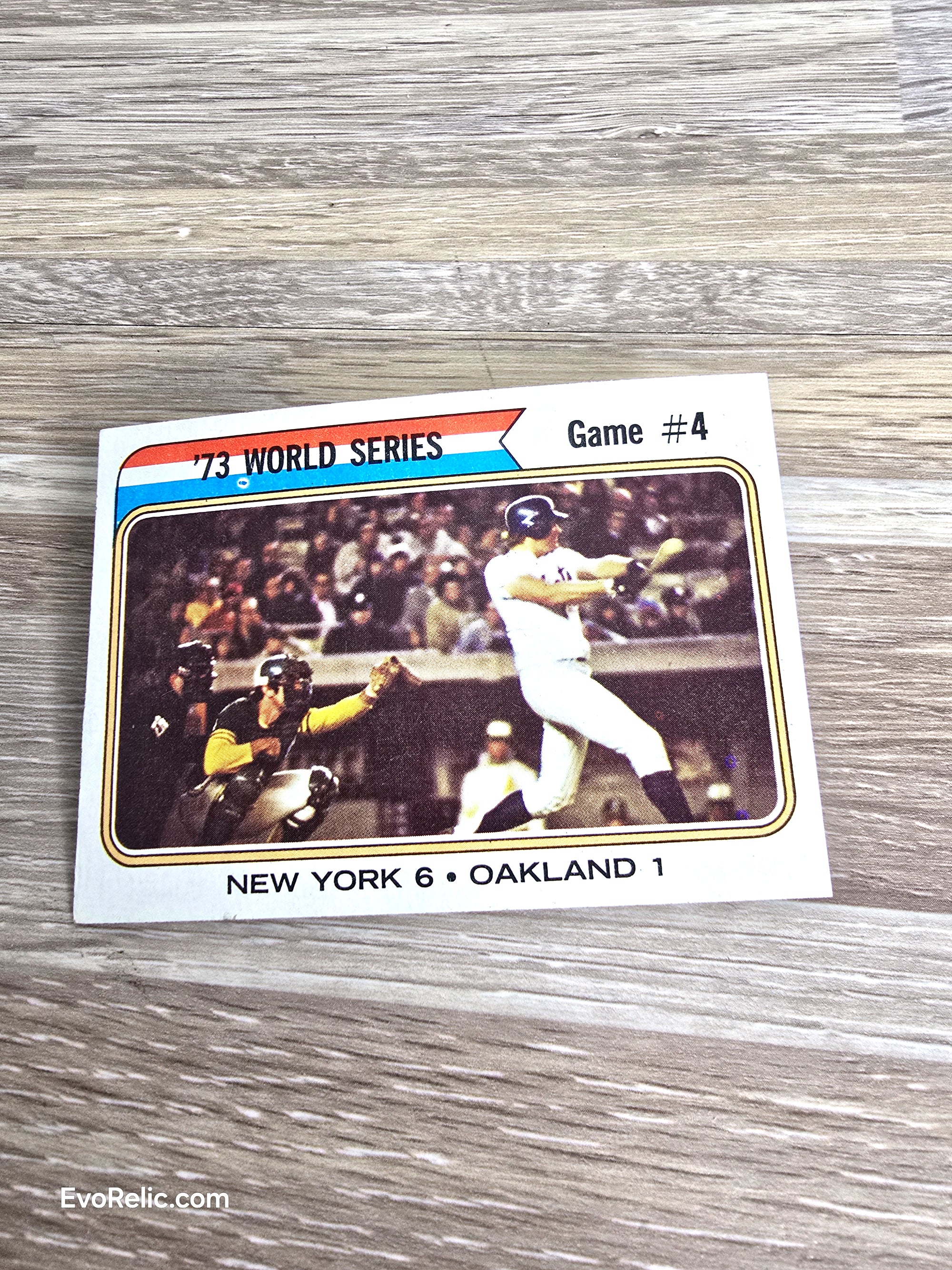 Topps 1973 World Series Baseball Card New York vs Oakland No 475