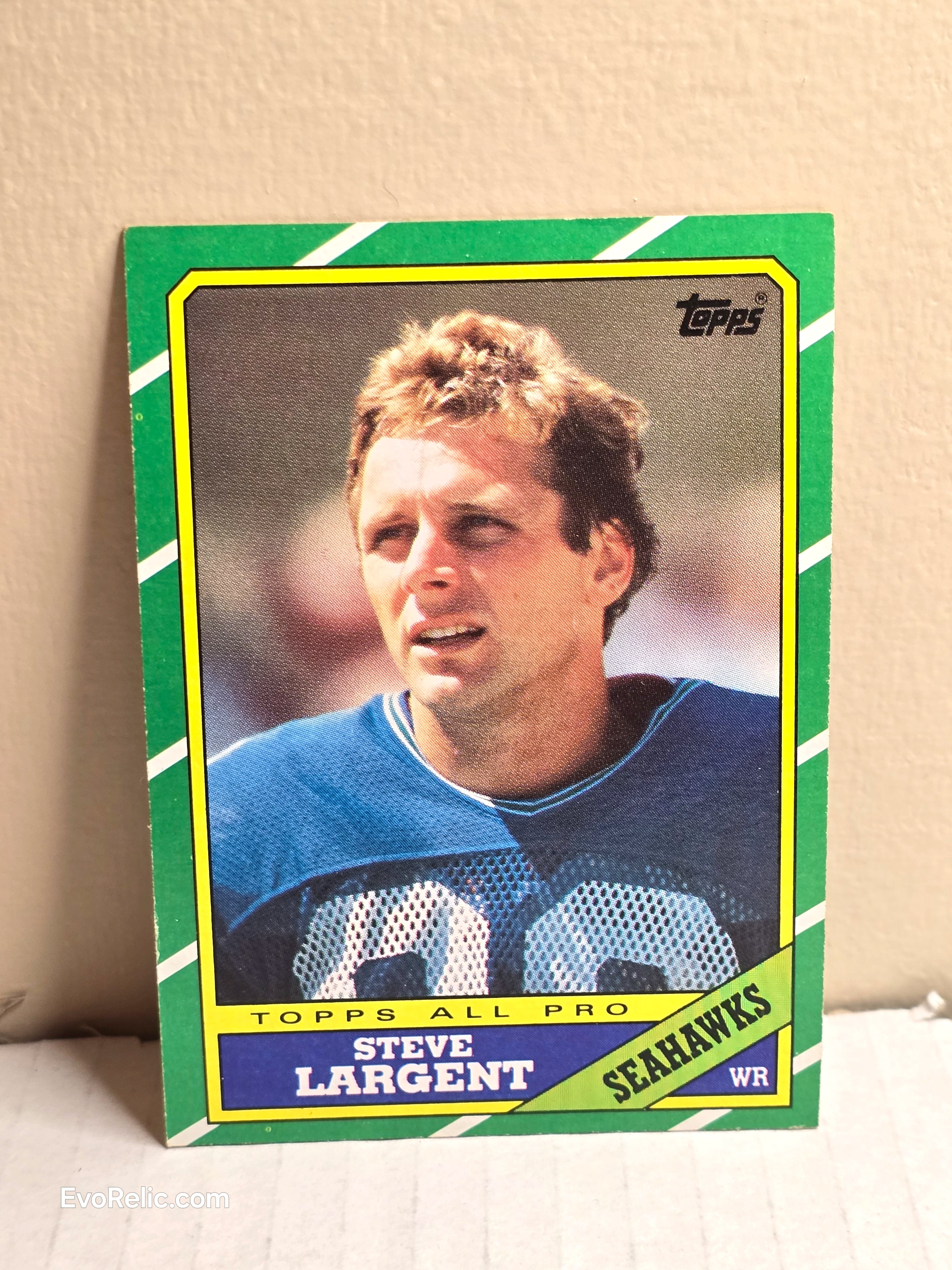 Topps 1986 Football Card Steve Largent Seattle Seahawks No 203