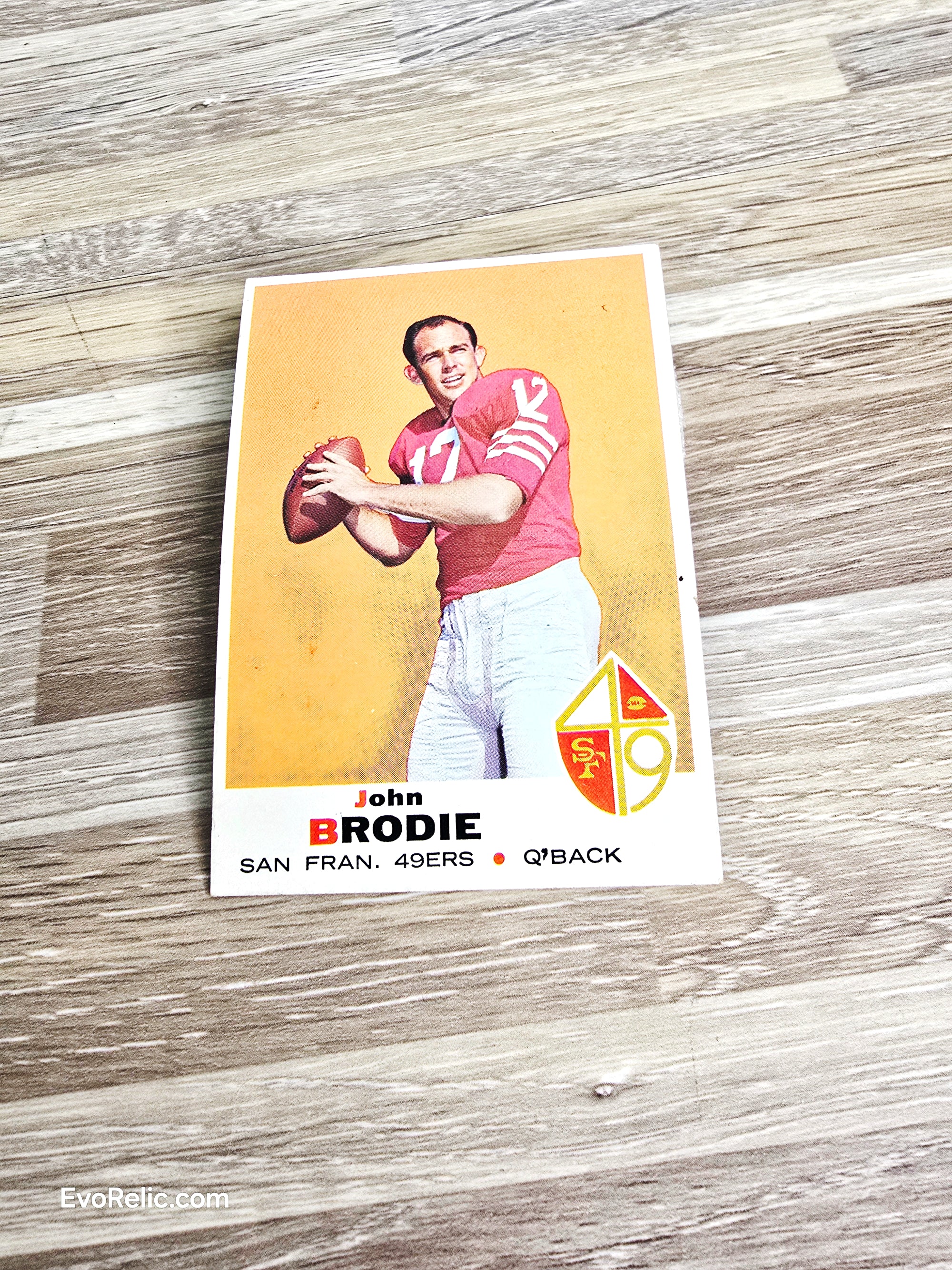 Topps Football Card 1969 John Brodie 49ers No 249