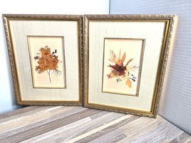 Vintage Flowers from Holy Land Framed Home Decor Art