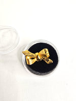 Vintage Gold Style Lapel Pin Sparkle Bow