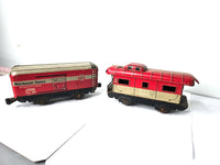 Vintage Marx Tin Litho Train Cars