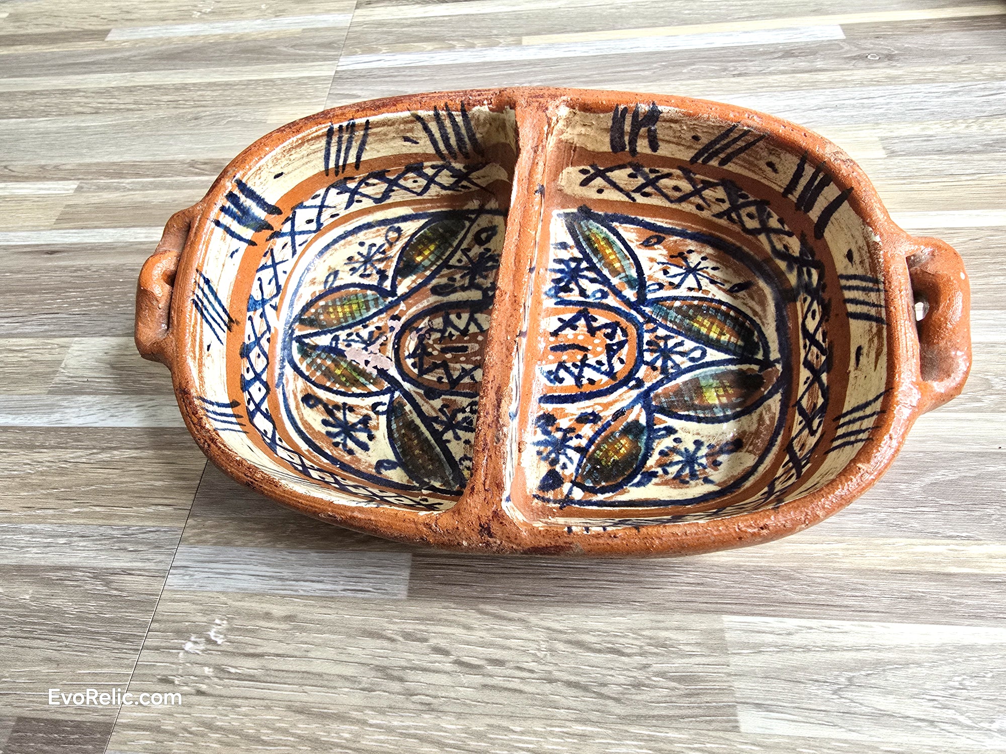 Vintage Native American Pottery Snack Dish