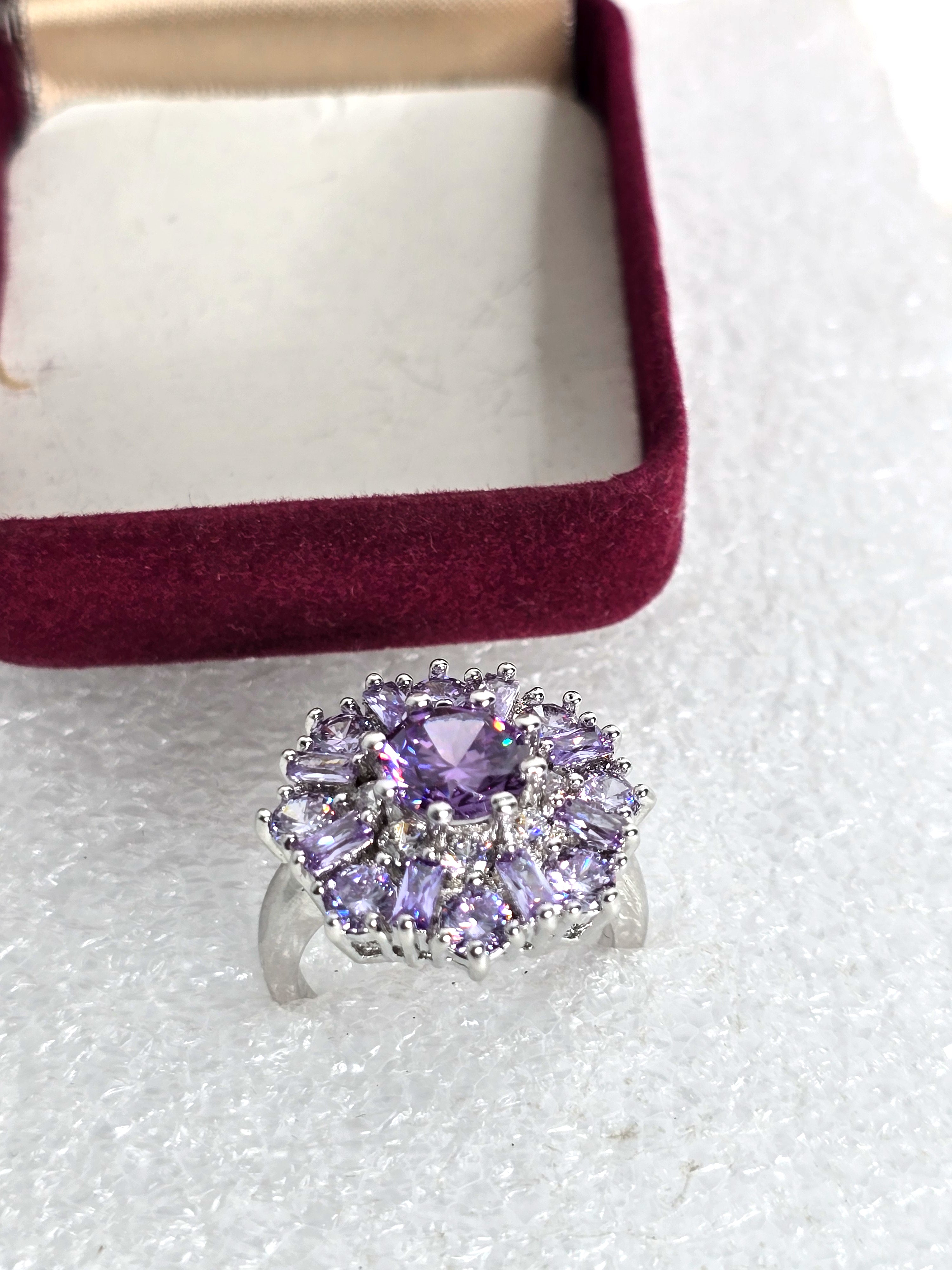 Vintage Sterling Silver Amethyst Ring