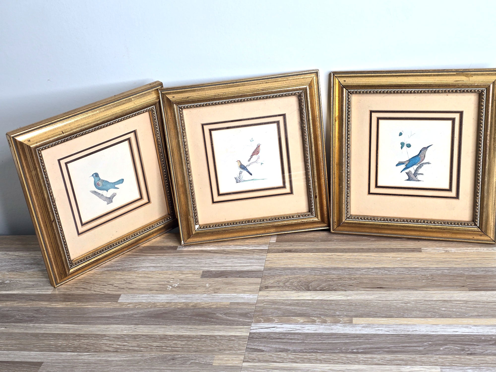 Vintage Wall Art Birds Framed Home Decor